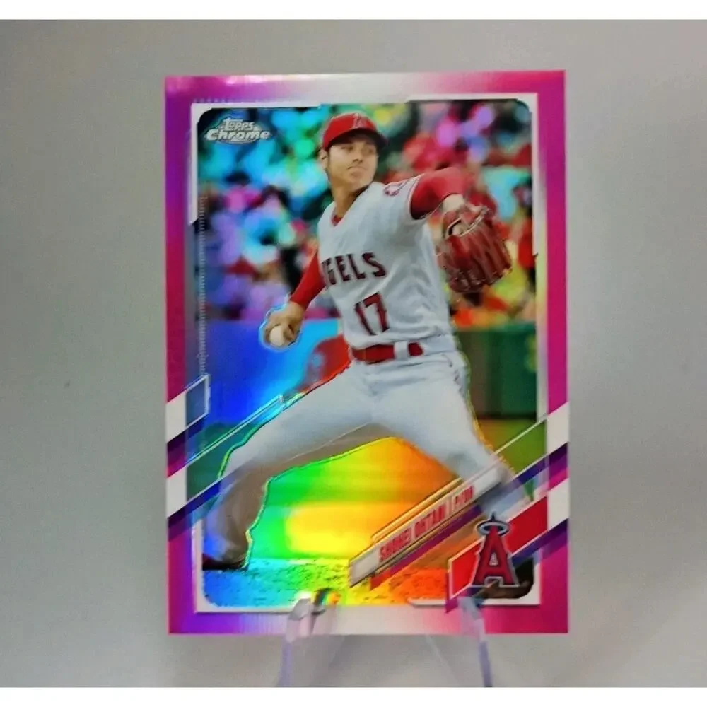 Shohei Ohtani #159 Topps Chrome Magenta REFRACTOR SP 154/399 - Picture 2 of 12